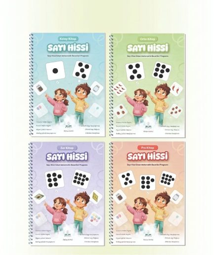 Sayı Hissi kitap seti – çocuklar için erken matematik becerileri ve sayı kavramını geliştiren kolay, orta, zor ve pro seviyeli eğitim çalışma kitapları